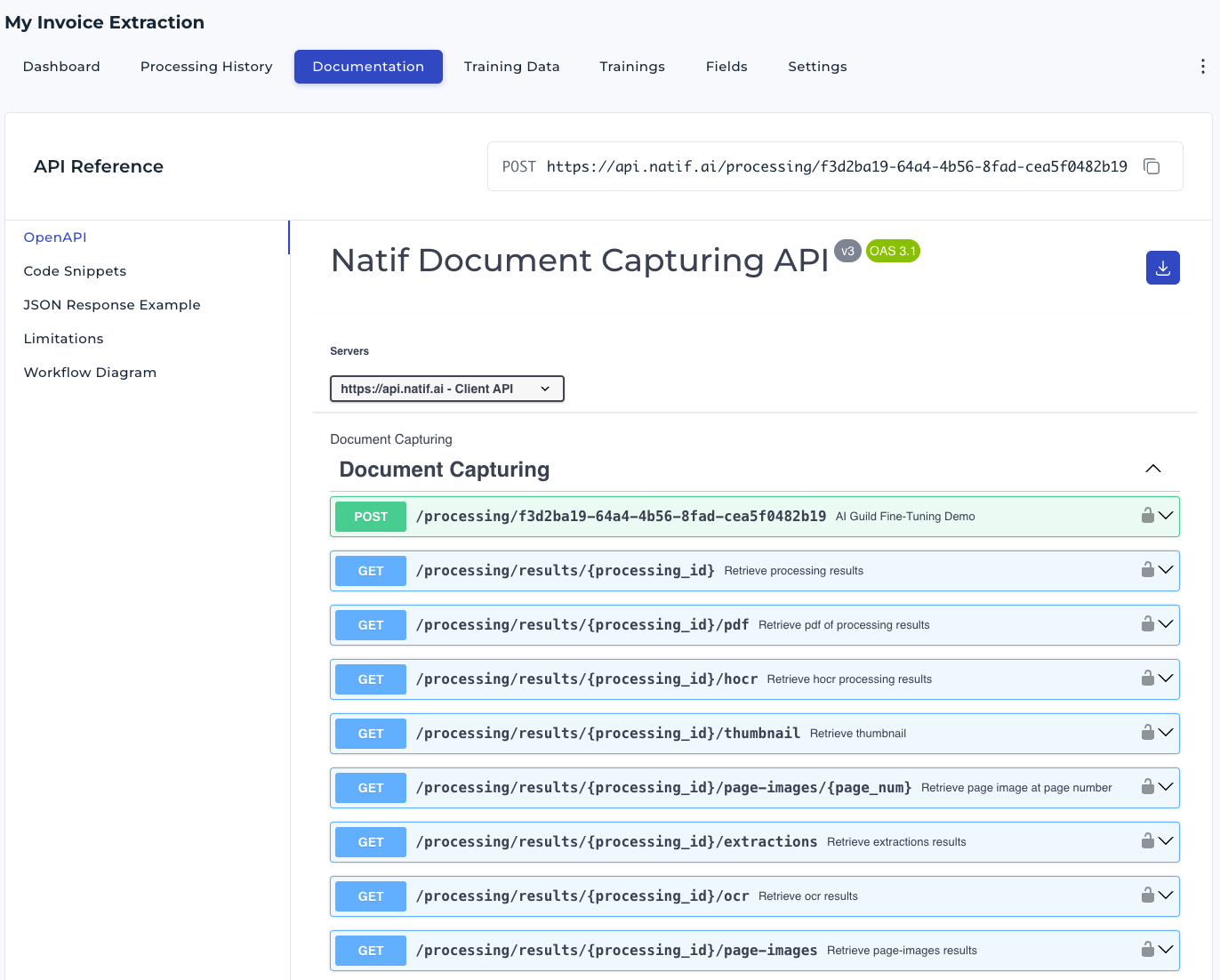 OpenAPI documentation