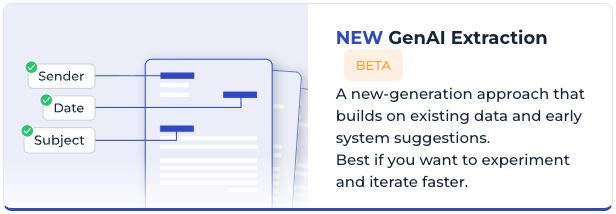 GenAI Extraction selector