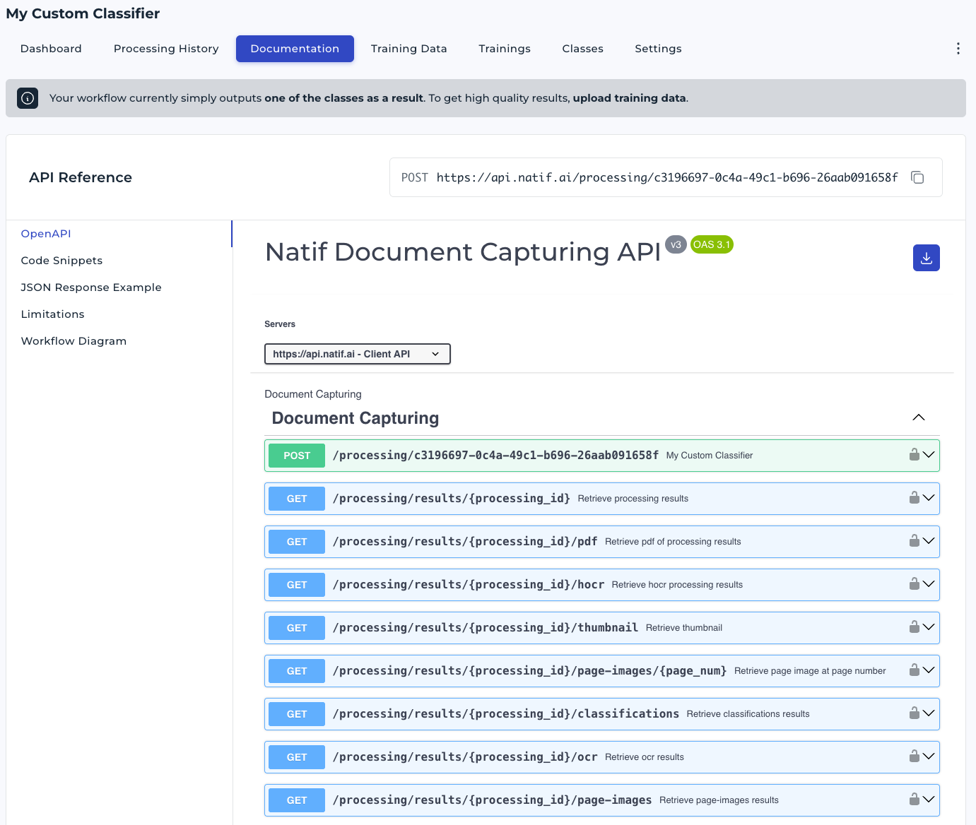 OpenAPI documentation